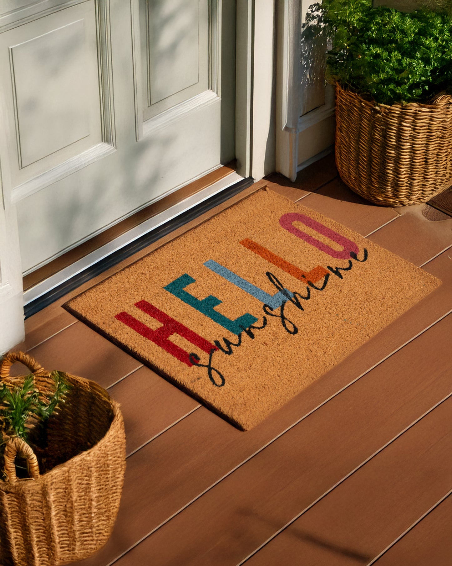 Hello Sunshine Printed Coir Door Mat