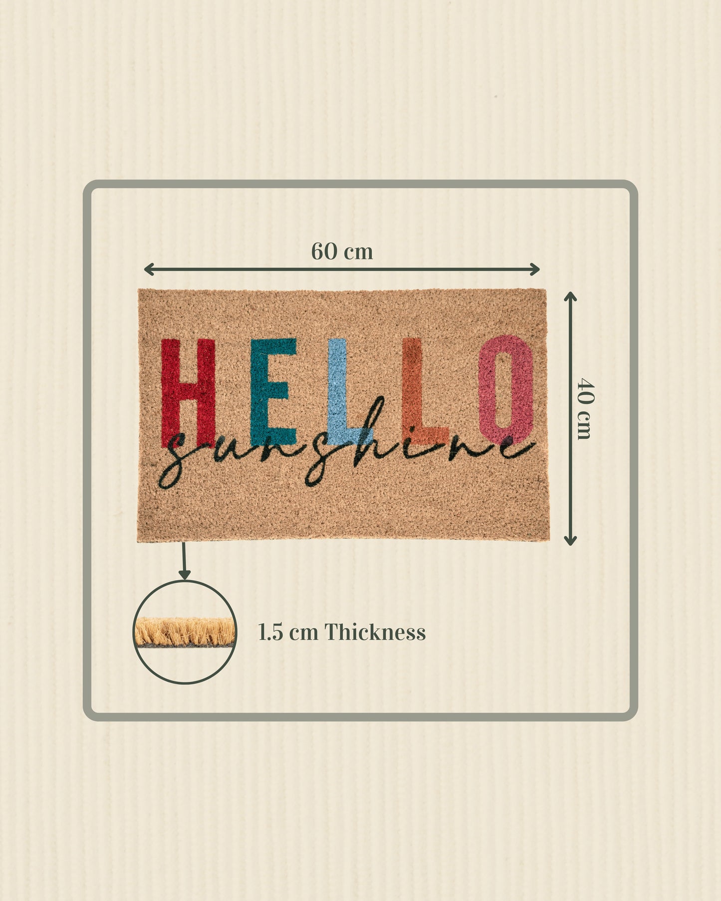 Hello Sunshine Printed Coir Door Mat