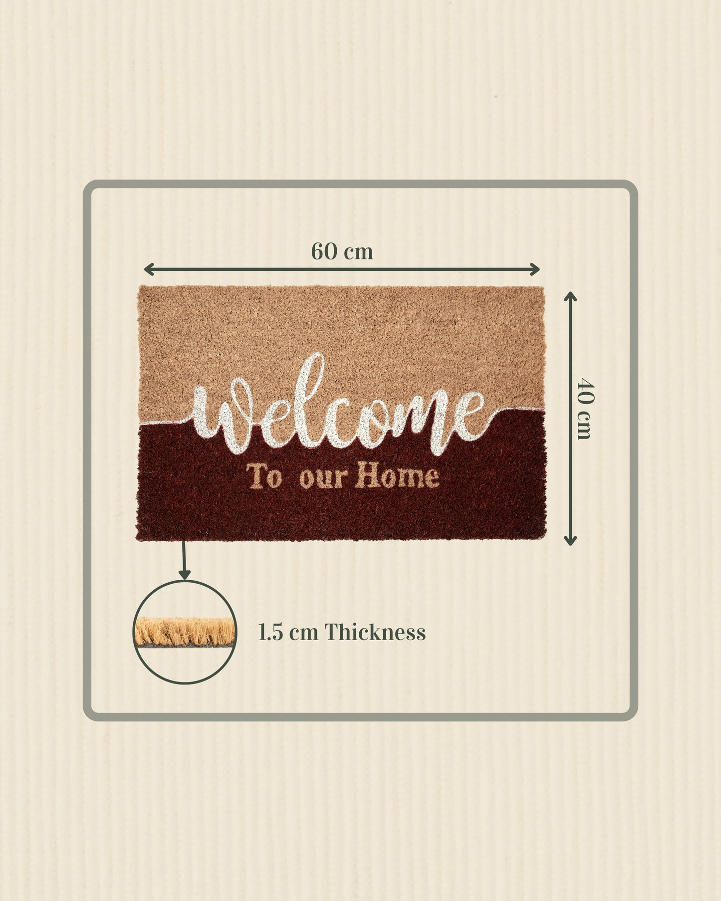 Welcome to Our Home Printed Coir Door Mat