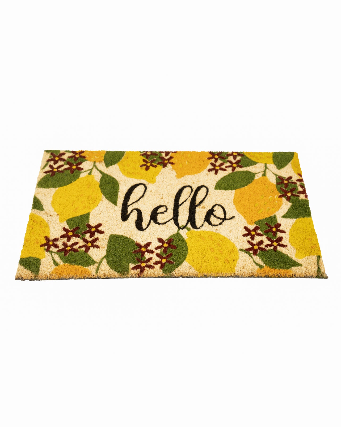 Hello Citrus Printed Coir Door Mat