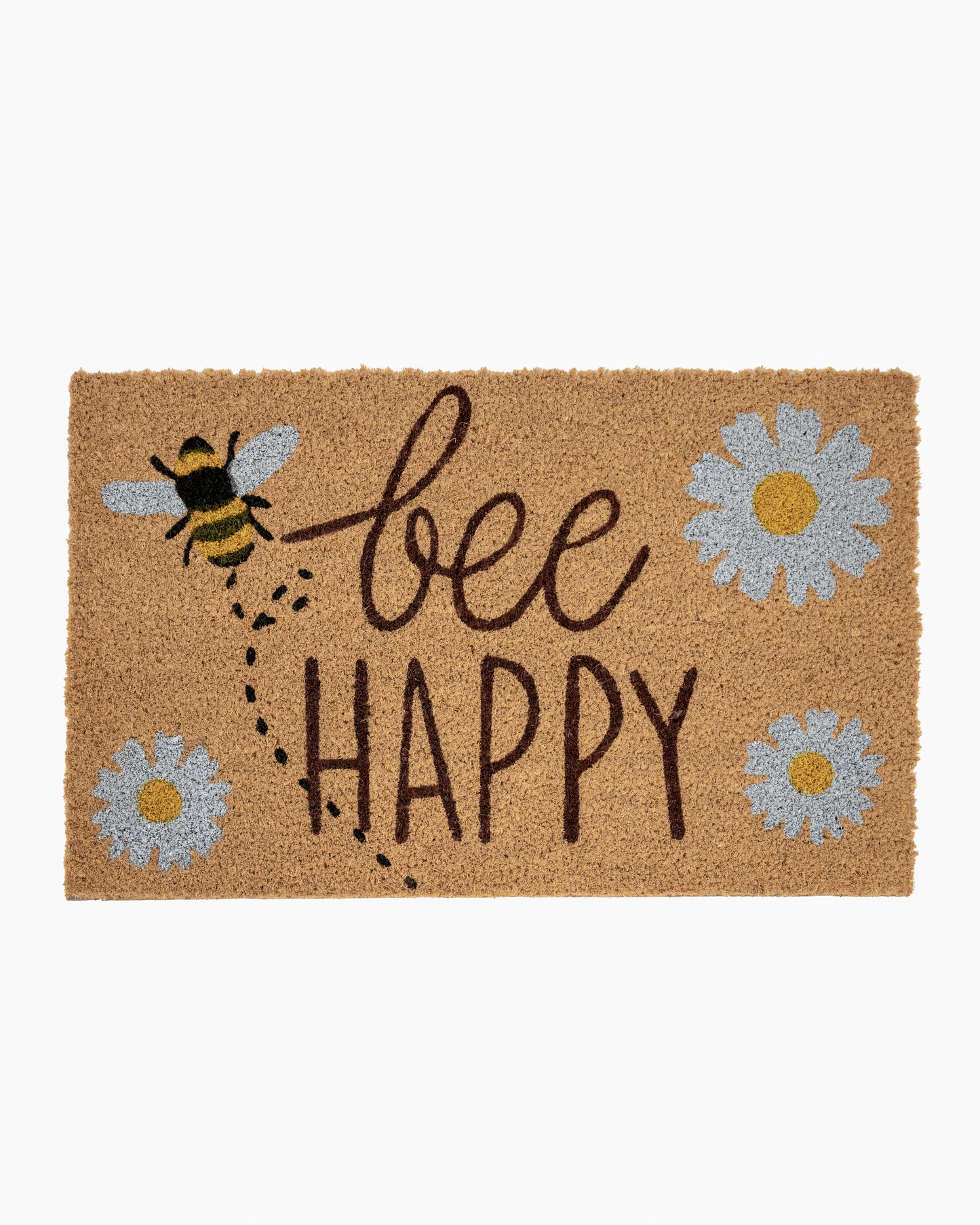 Bee Happy Printed Coir Door Mat