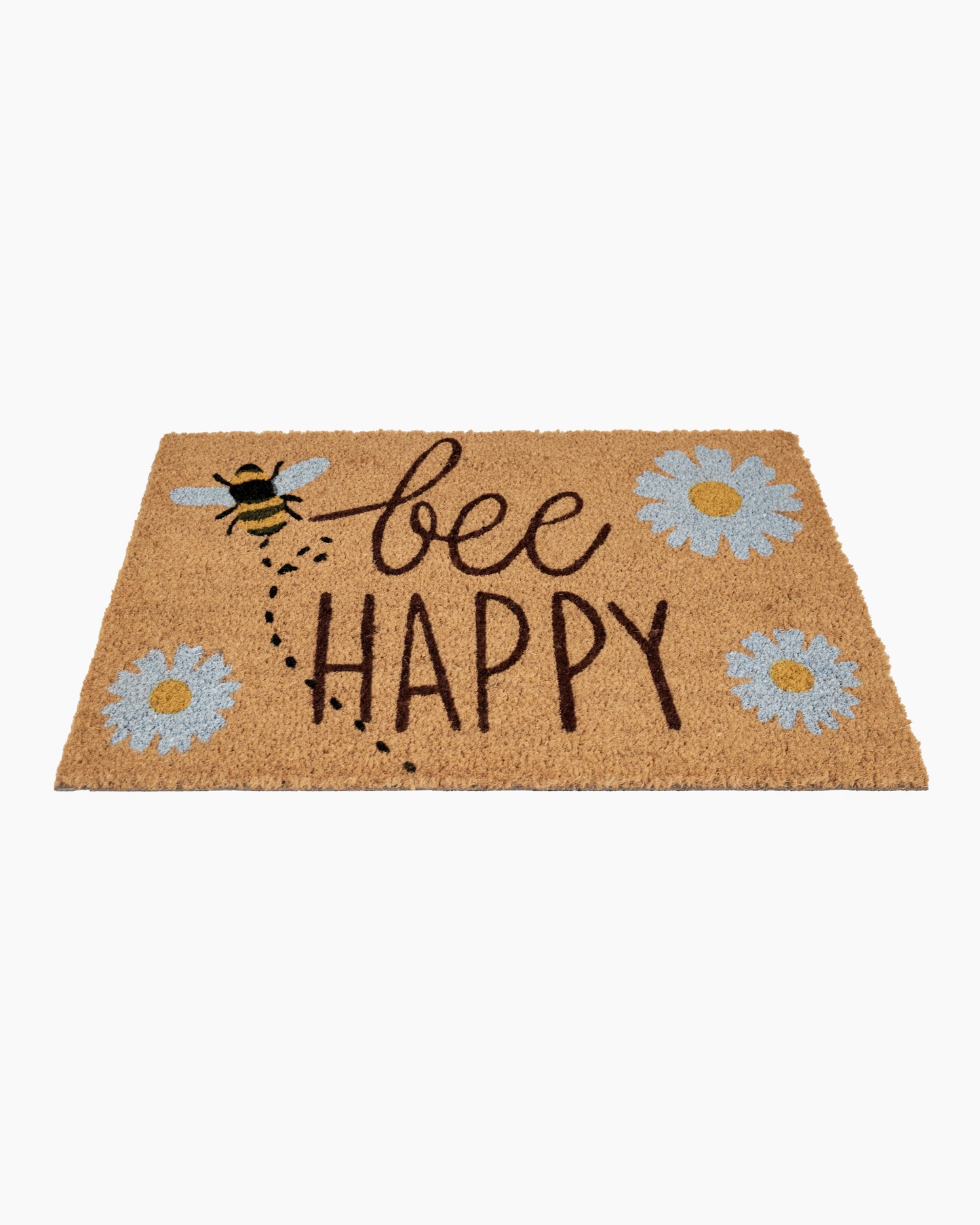 Bee Happy Printed Coir Door Mat