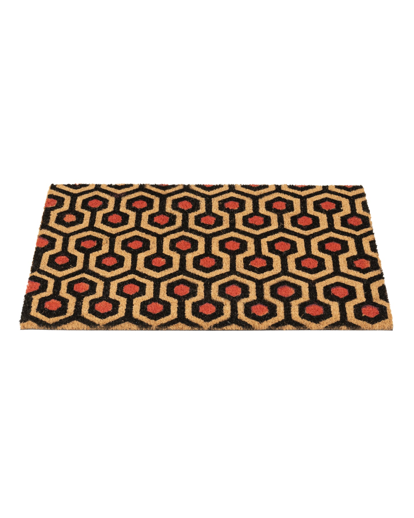 Pink Honeycombs Printed Coir Door Mat