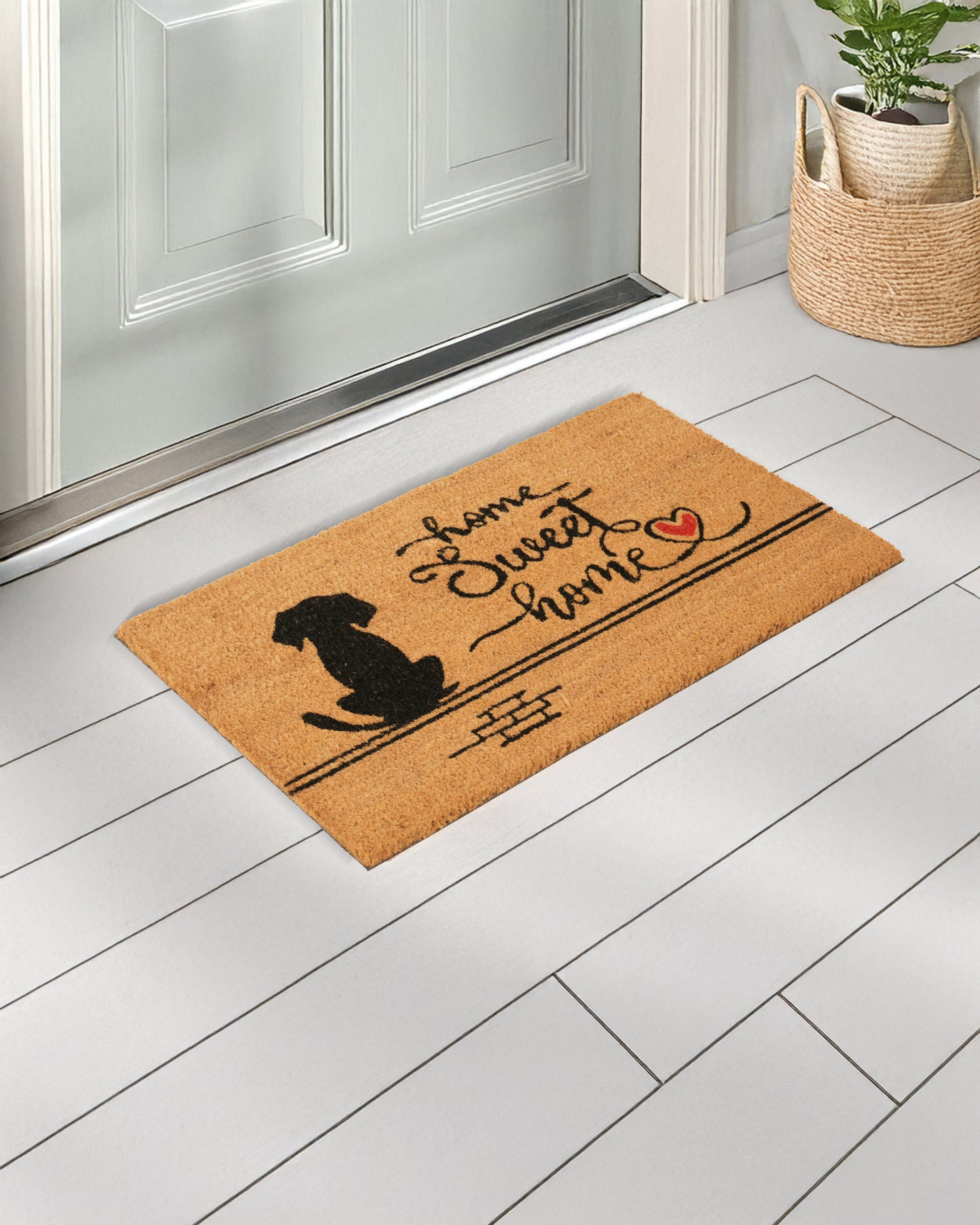 Home Sweet Home Dog Edition Printed Coir Door Mat