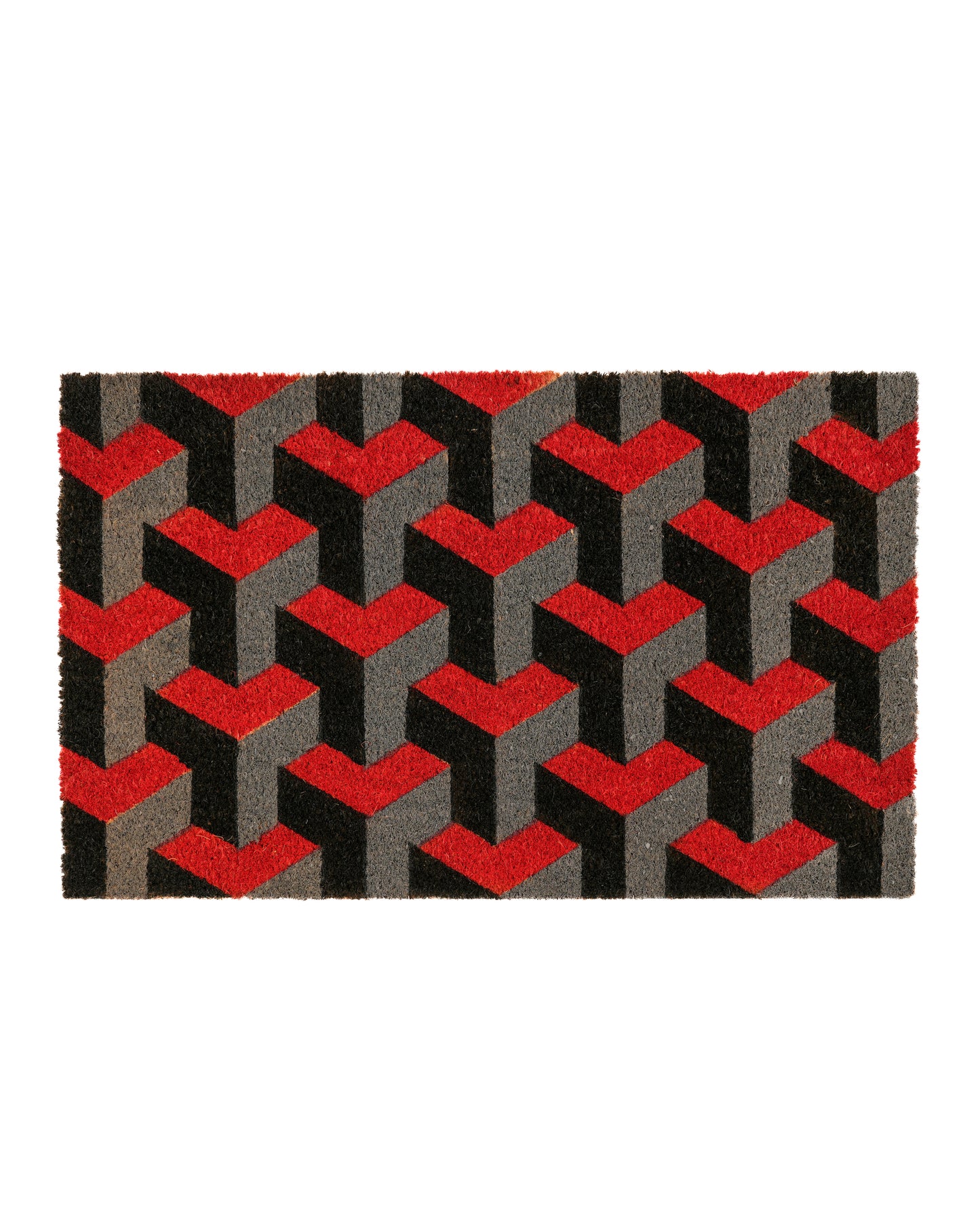 Symmetric V Blocks Printed Coir Door Mat