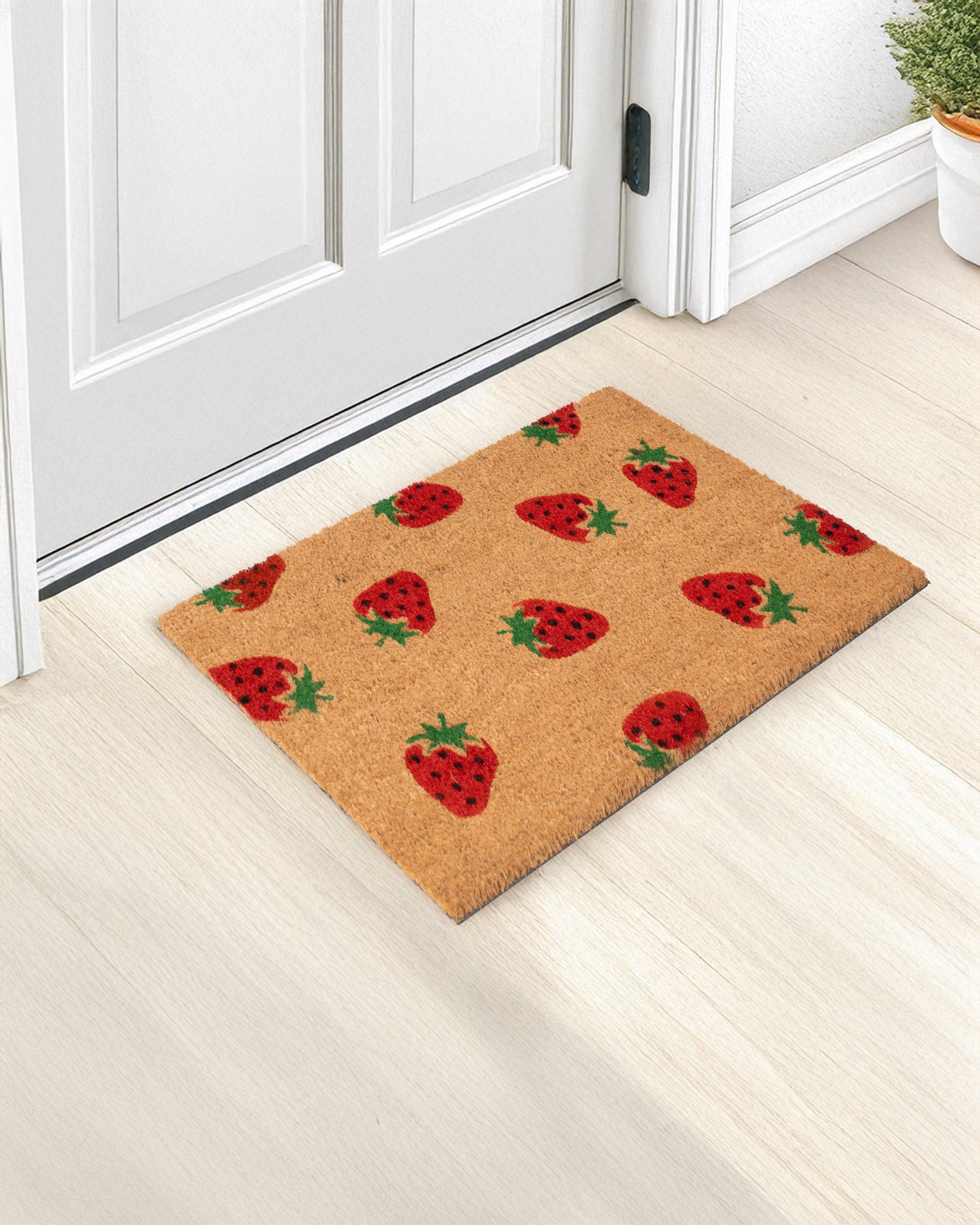 Strawberries Printed Coir Door Mat