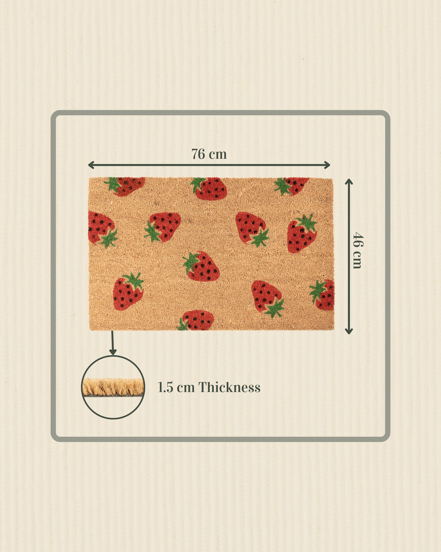 Strawberries Printed Coir Door Mat