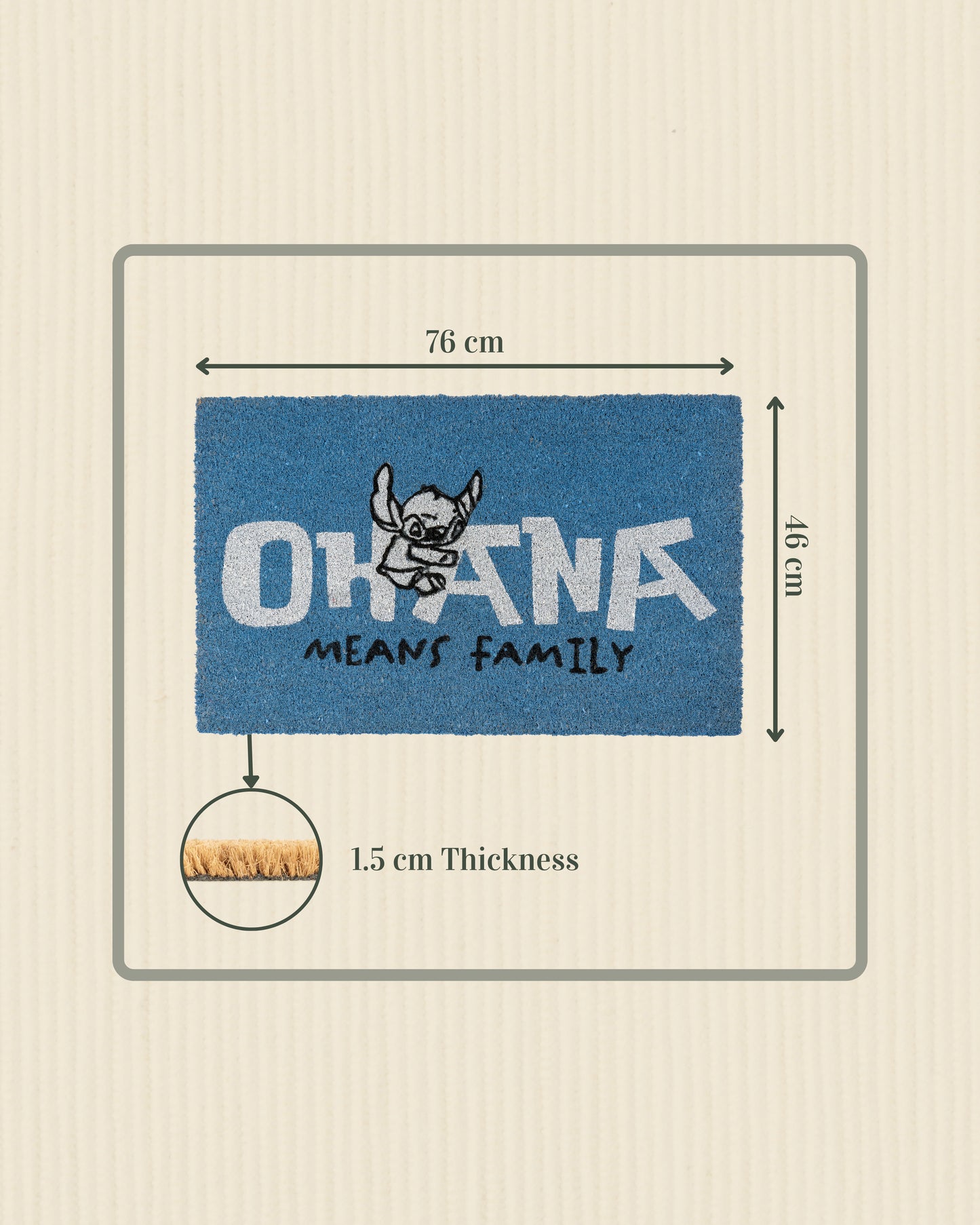 Ohana ~ Family Printed Coir Door Mat