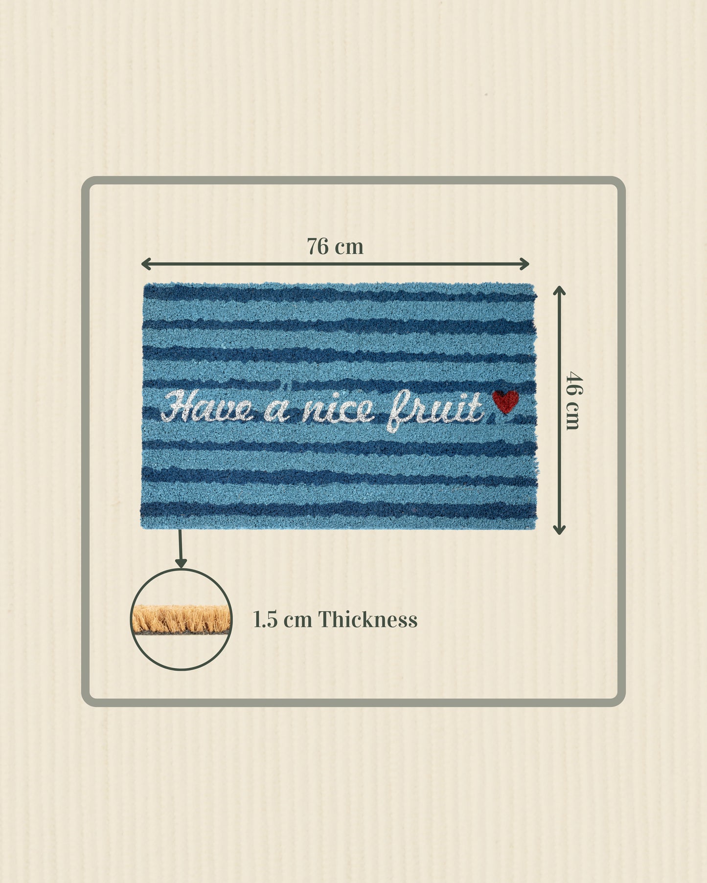 Have a Nice Fruit Printed Coir Door Mat