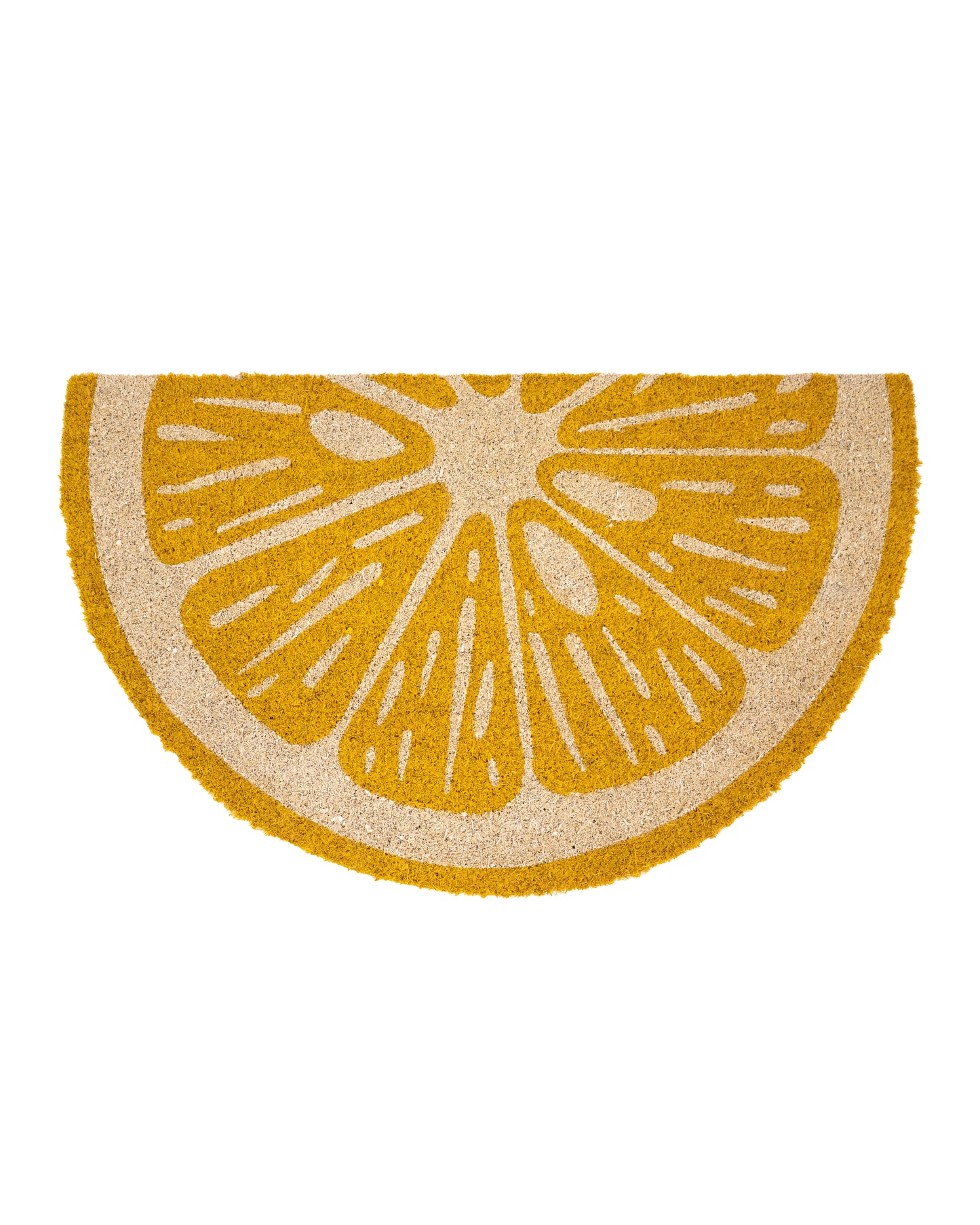 Lemon Shaped Printed Coir Door Mat
