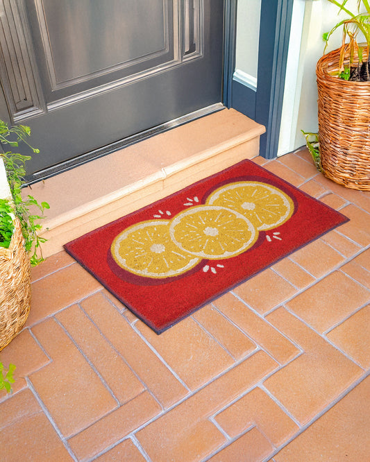 Three Lemons Printed Coir Door Mat