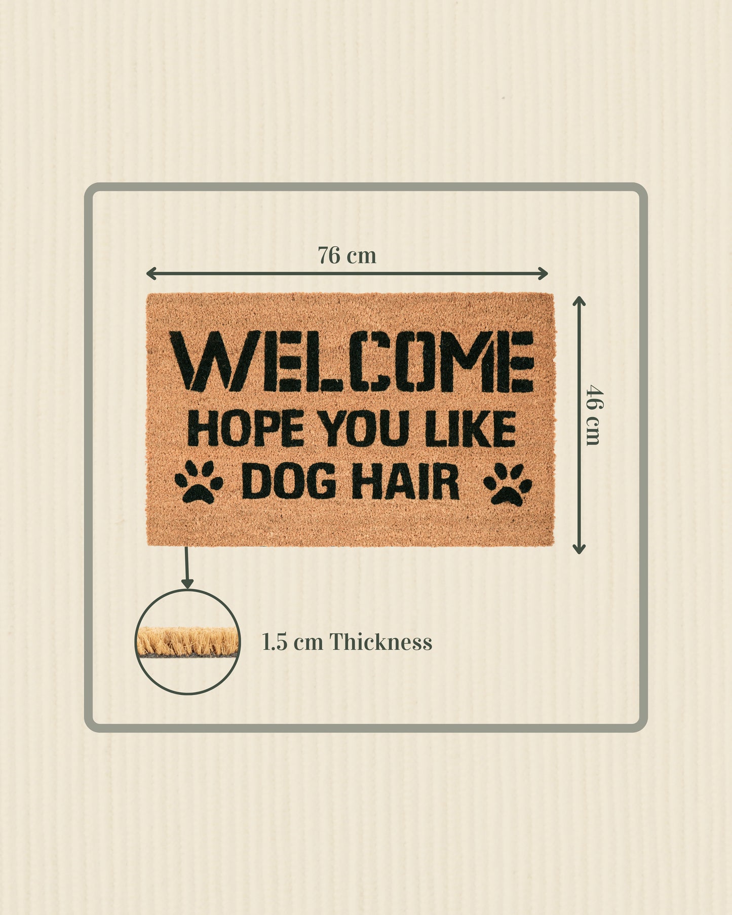 Hope You Like Dog Hair Printed Coir Door Mat 🐶✨