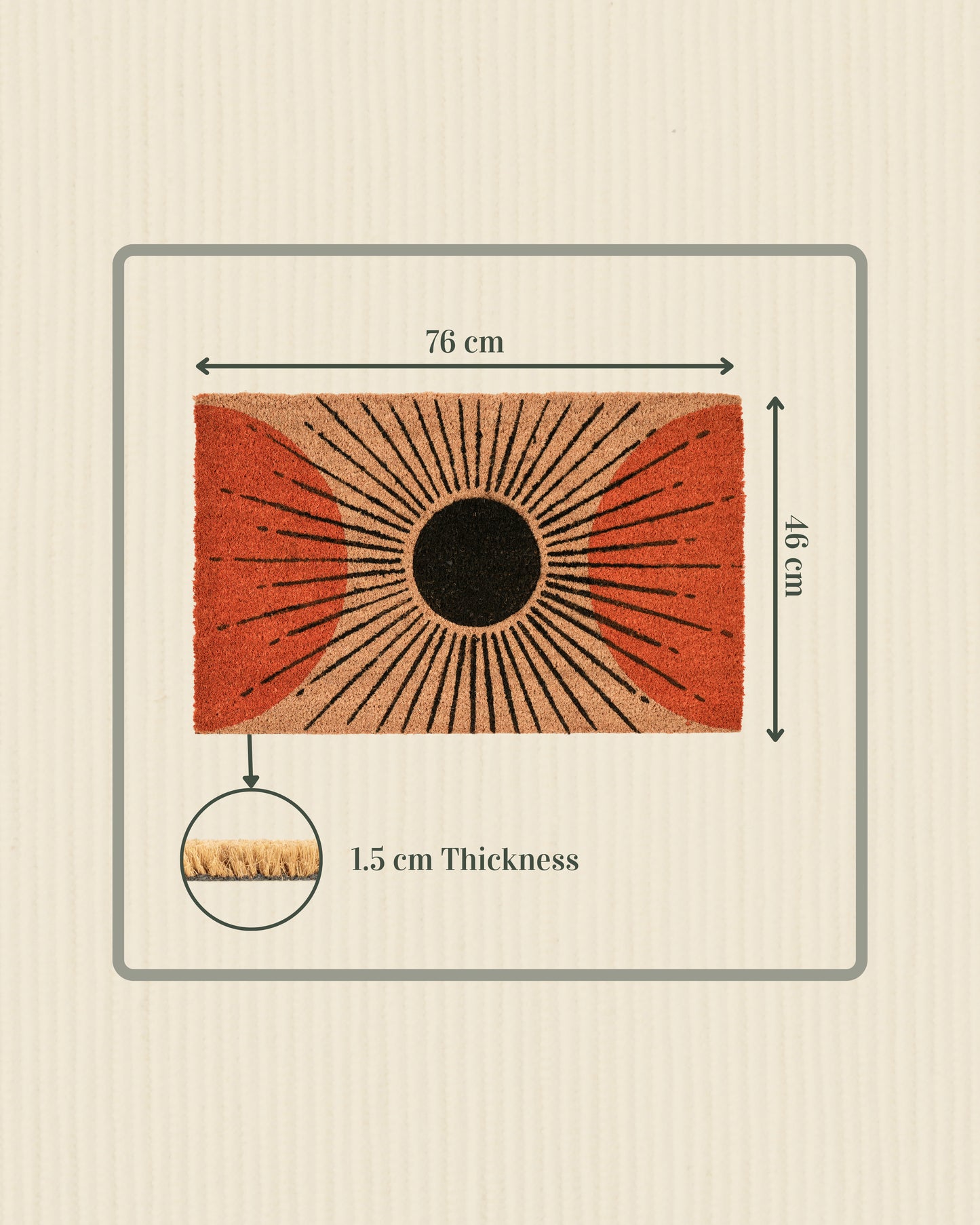Bohemian Sun Printed Coir Door Mat