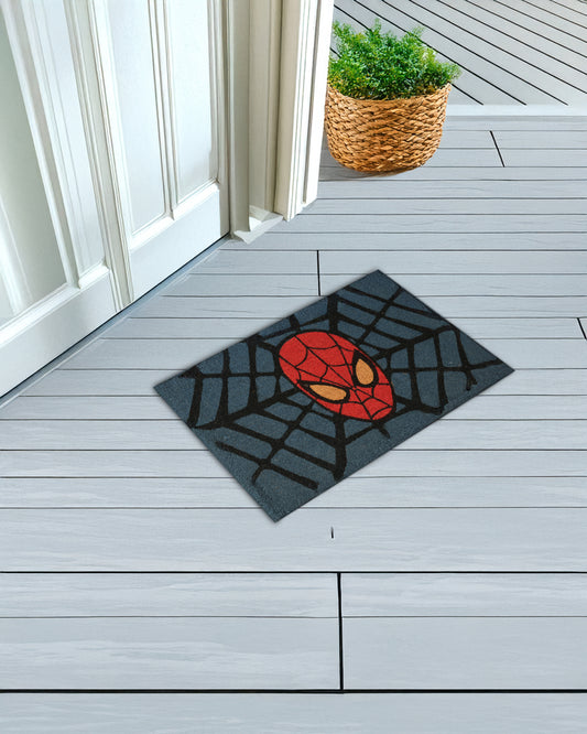 Spidy with Blue Web Printed Coir Door Mat πΈοΈπ·οΈ