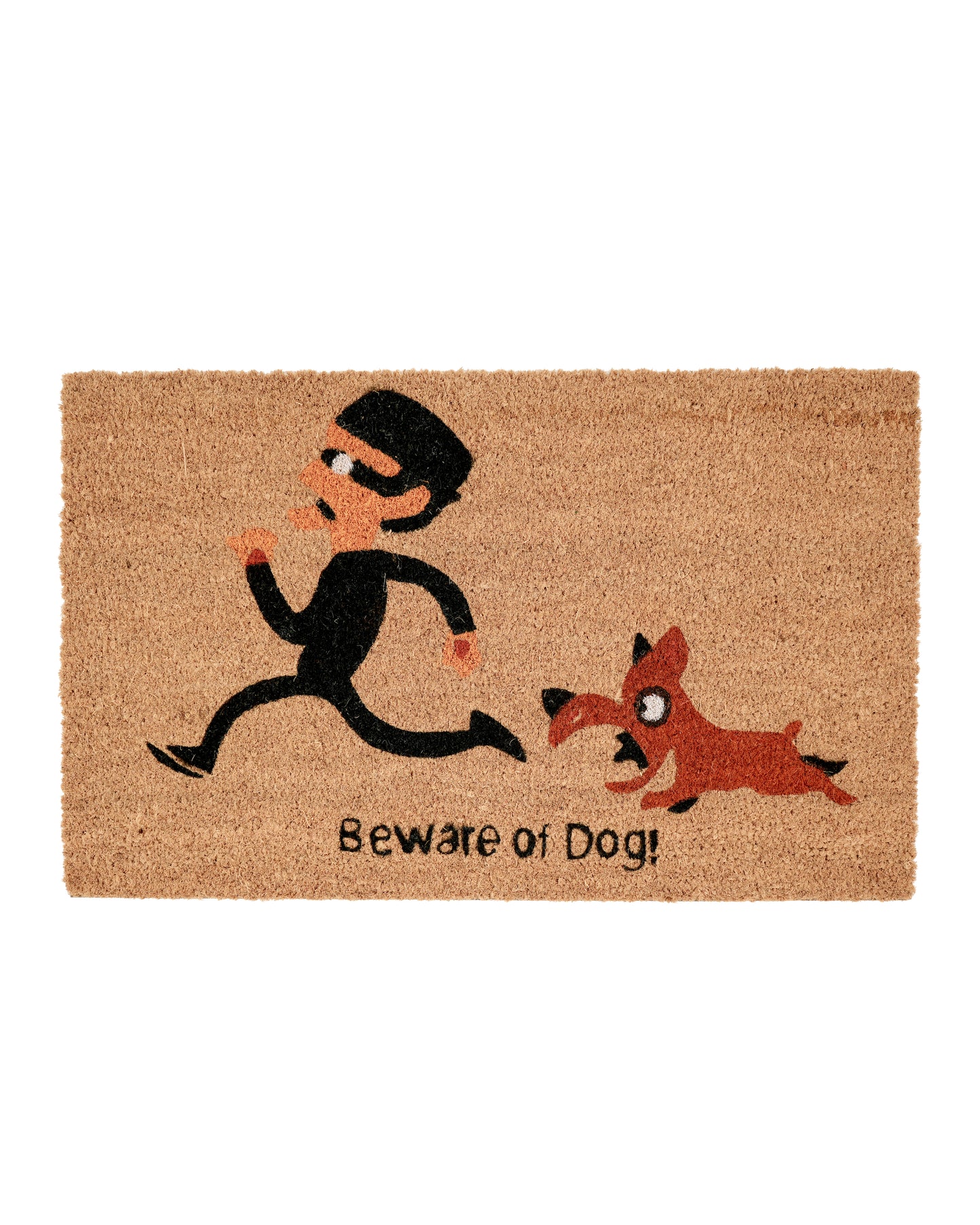 Man Running from a Dog Printed Coir Door Mat