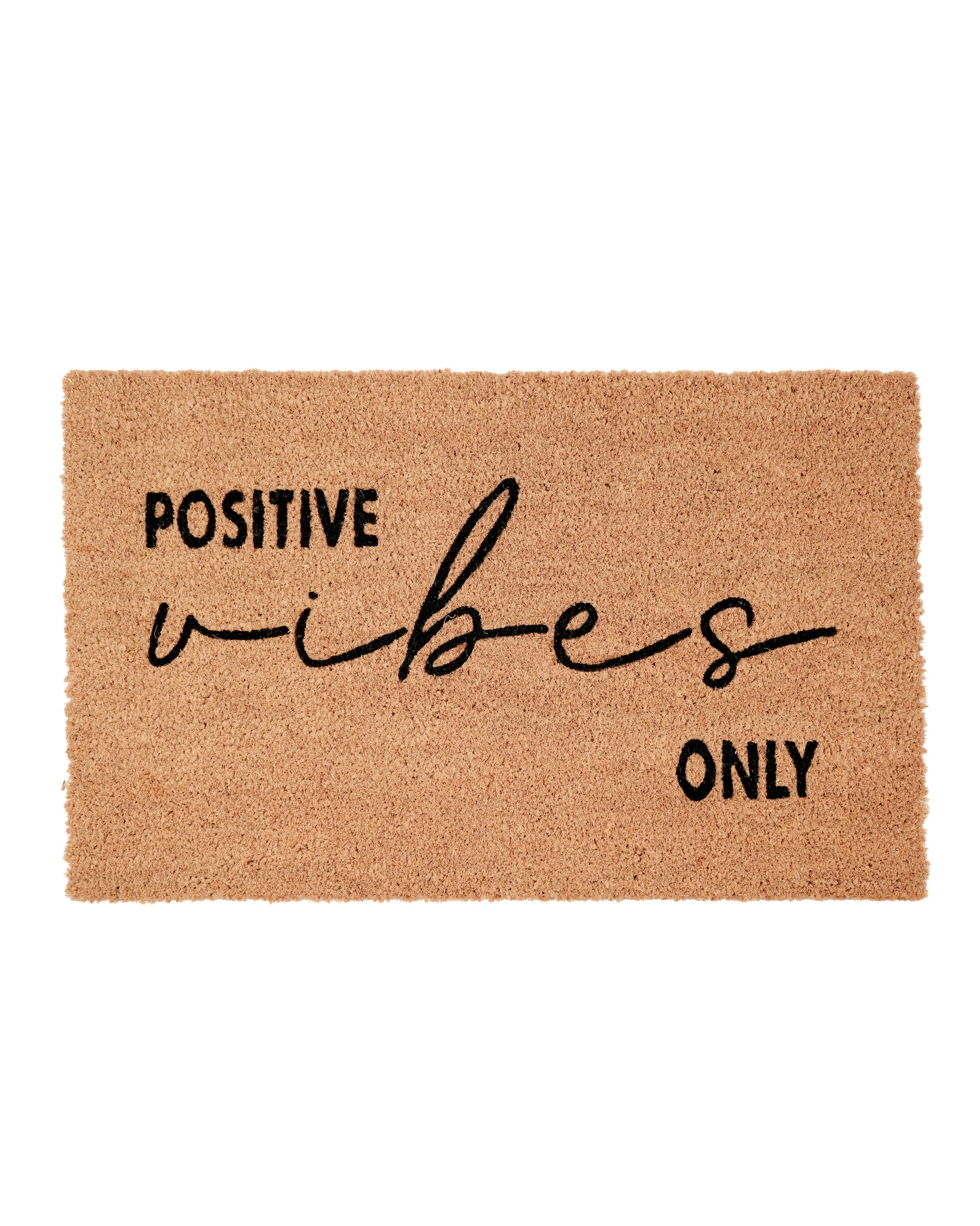 Positive Vibes Only Printed Coir Door Mat