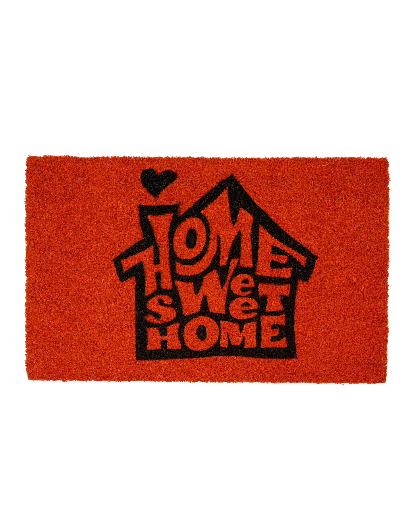 Home Sweet Home Red Heart Edition Printed Coir Door Mat