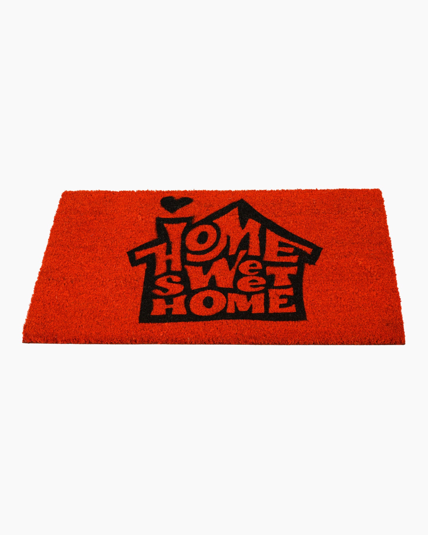 Home Sweet Home Red Heart Edition Printed Coir Door Mat