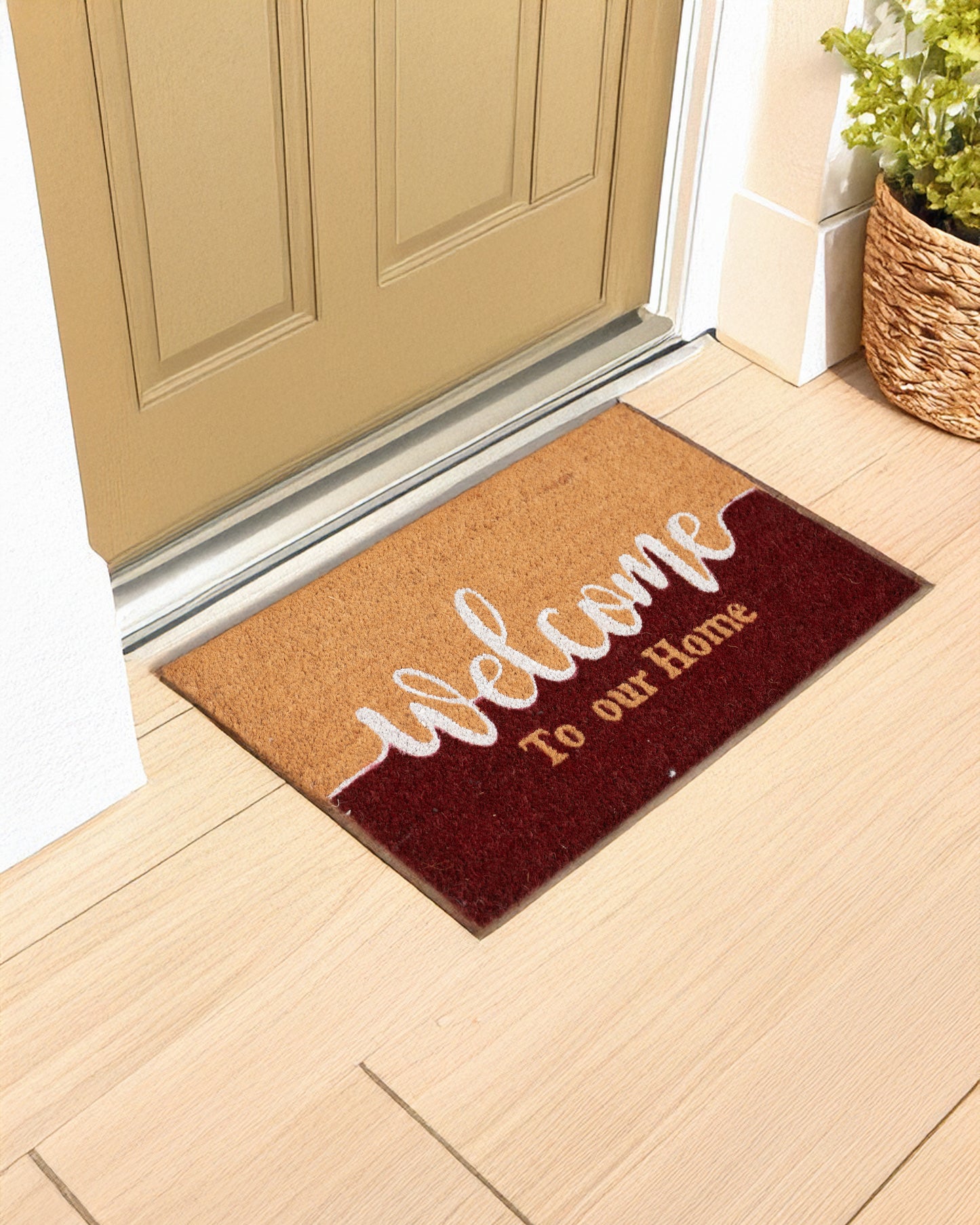 Welcome to Our Home Printed Coir Door Mat