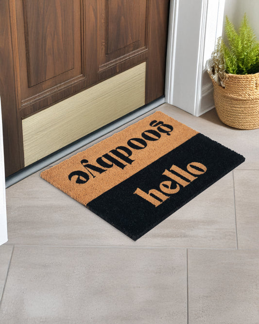 Hello Goodbye Printed Coir Door Mat
