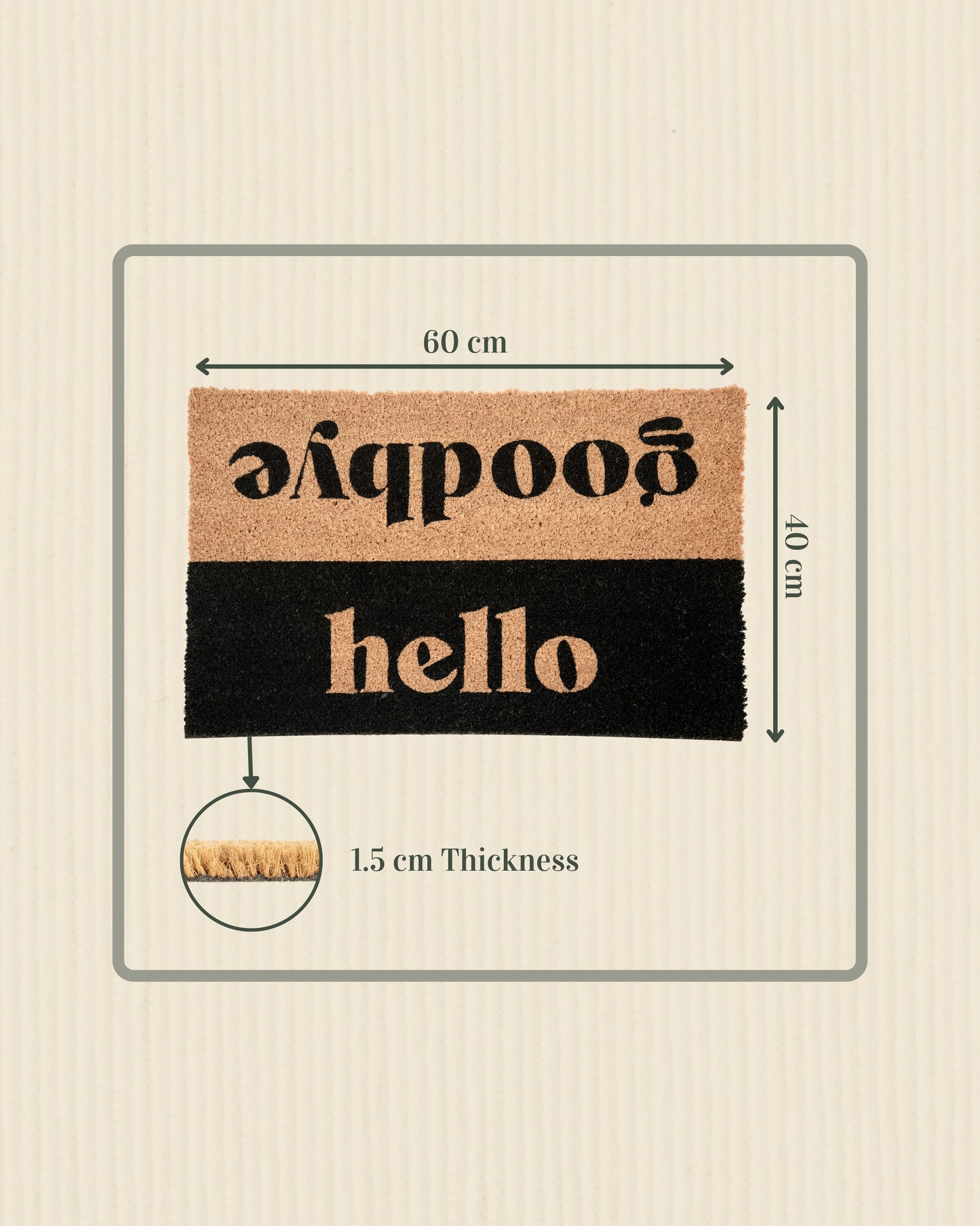 Hello Goodbye Printed Coir Door Mat