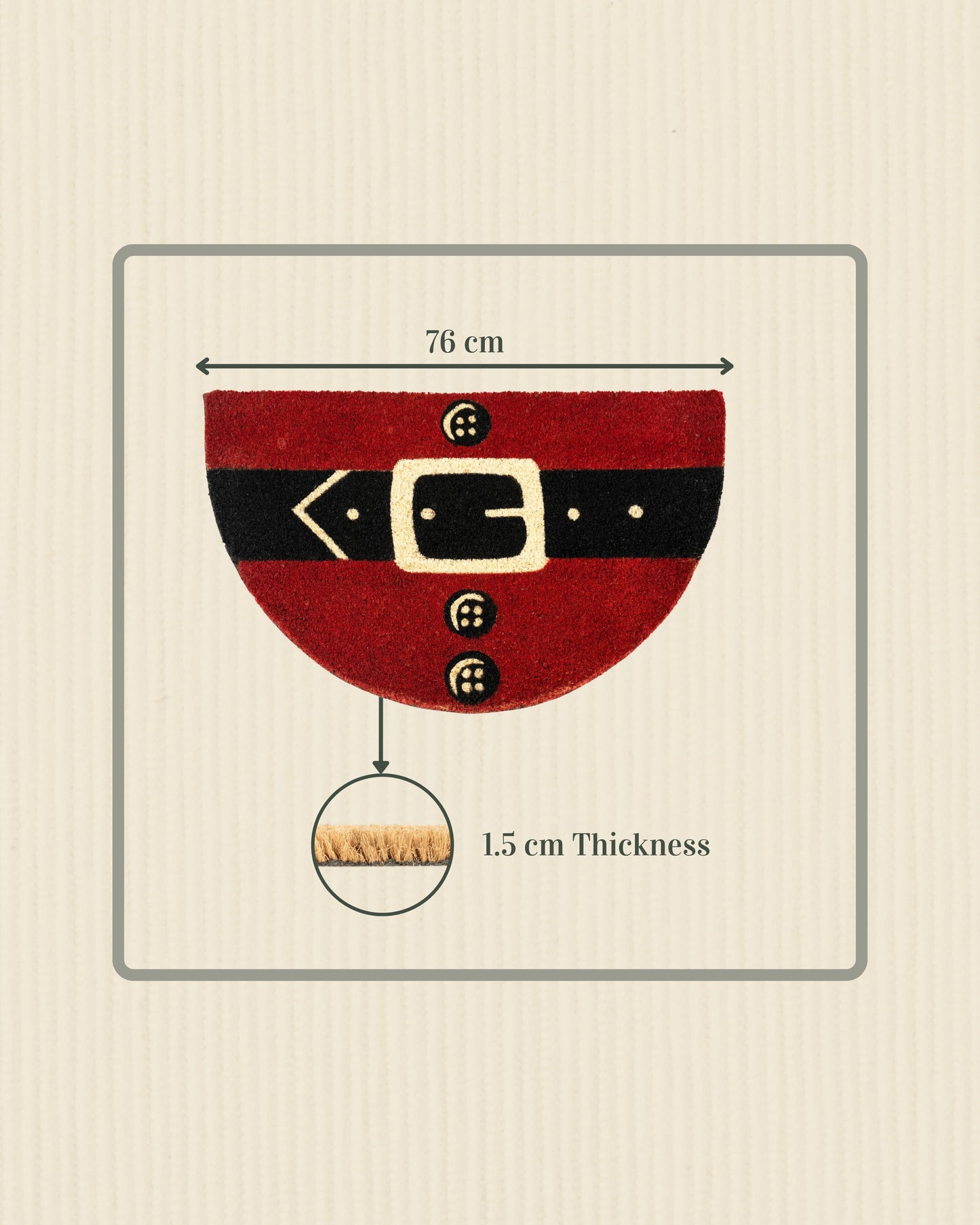 Santa’s Tummy Printed Coir Door Mat
