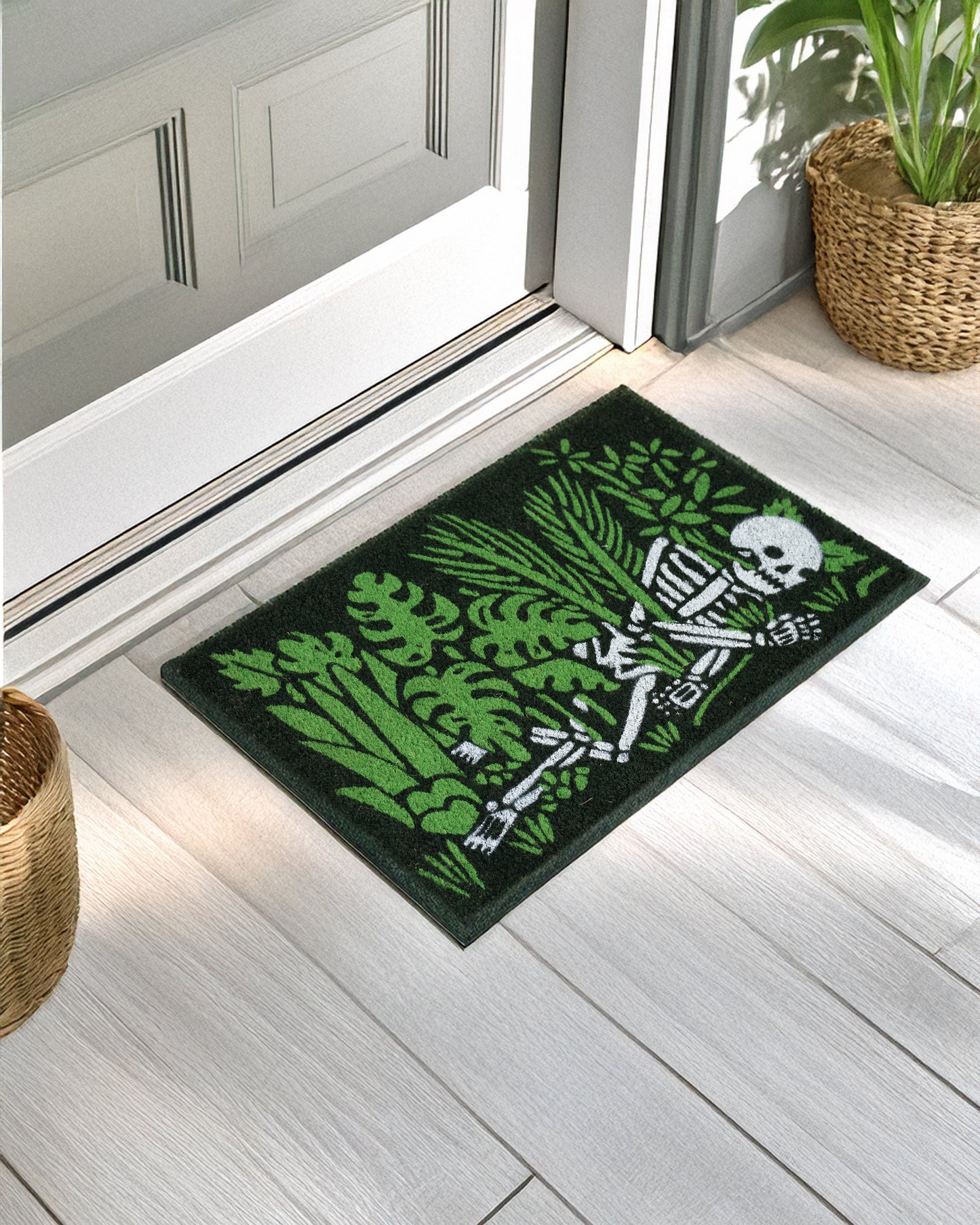 Hide Your Skeleton Printed Coir Door Mat