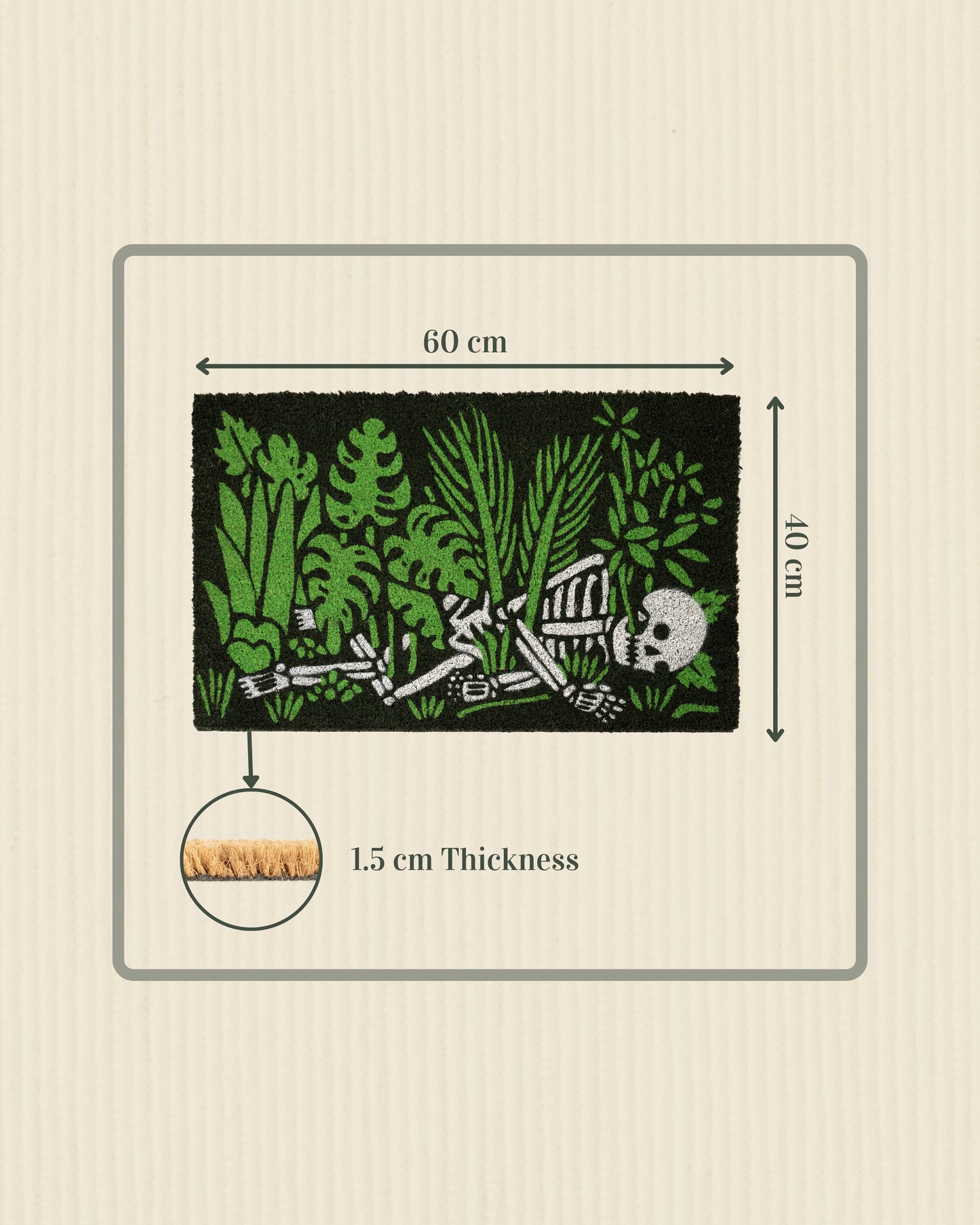 Hide Your Skeleton Printed Coir Door Mat