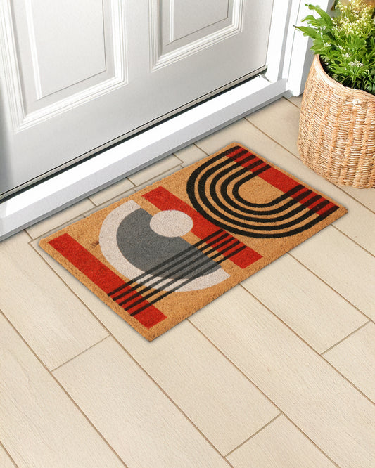 Geometric Shapes Printed Coir Door Mat