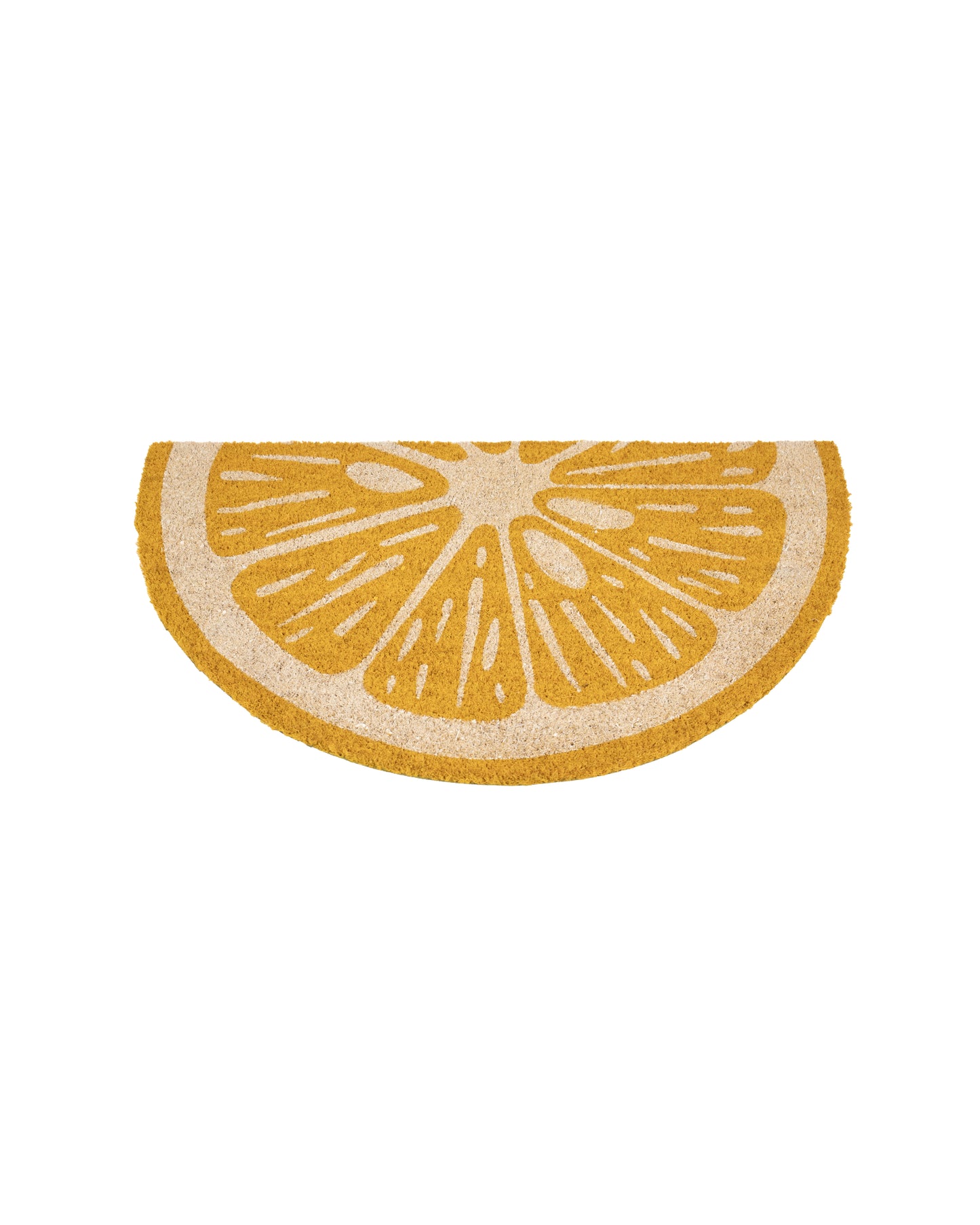 Lemon Shaped Printed Coir Door Mat