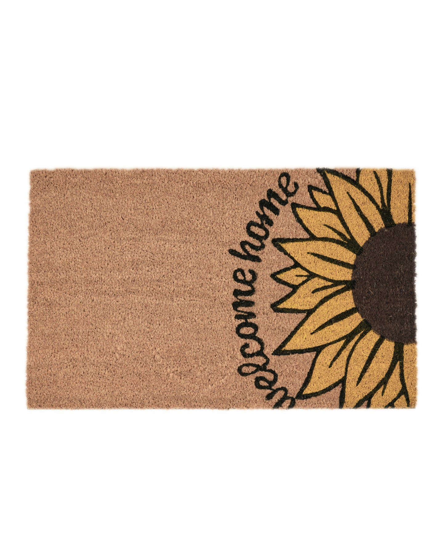 Welcome Home Sunflower Printed Coir Door Mat