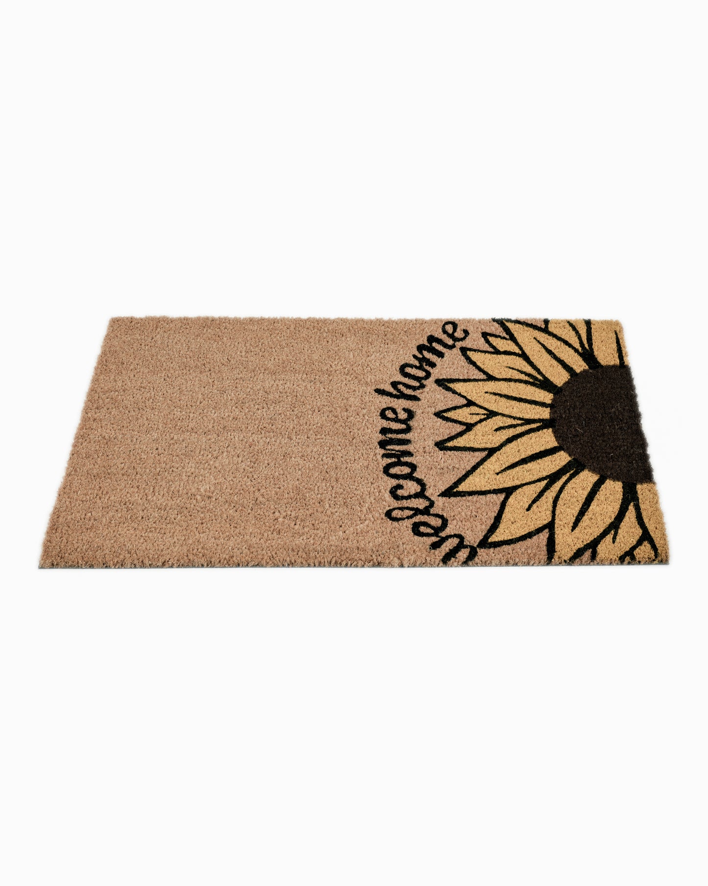 Welcome Home Sunflower Printed Coir Door Mat
