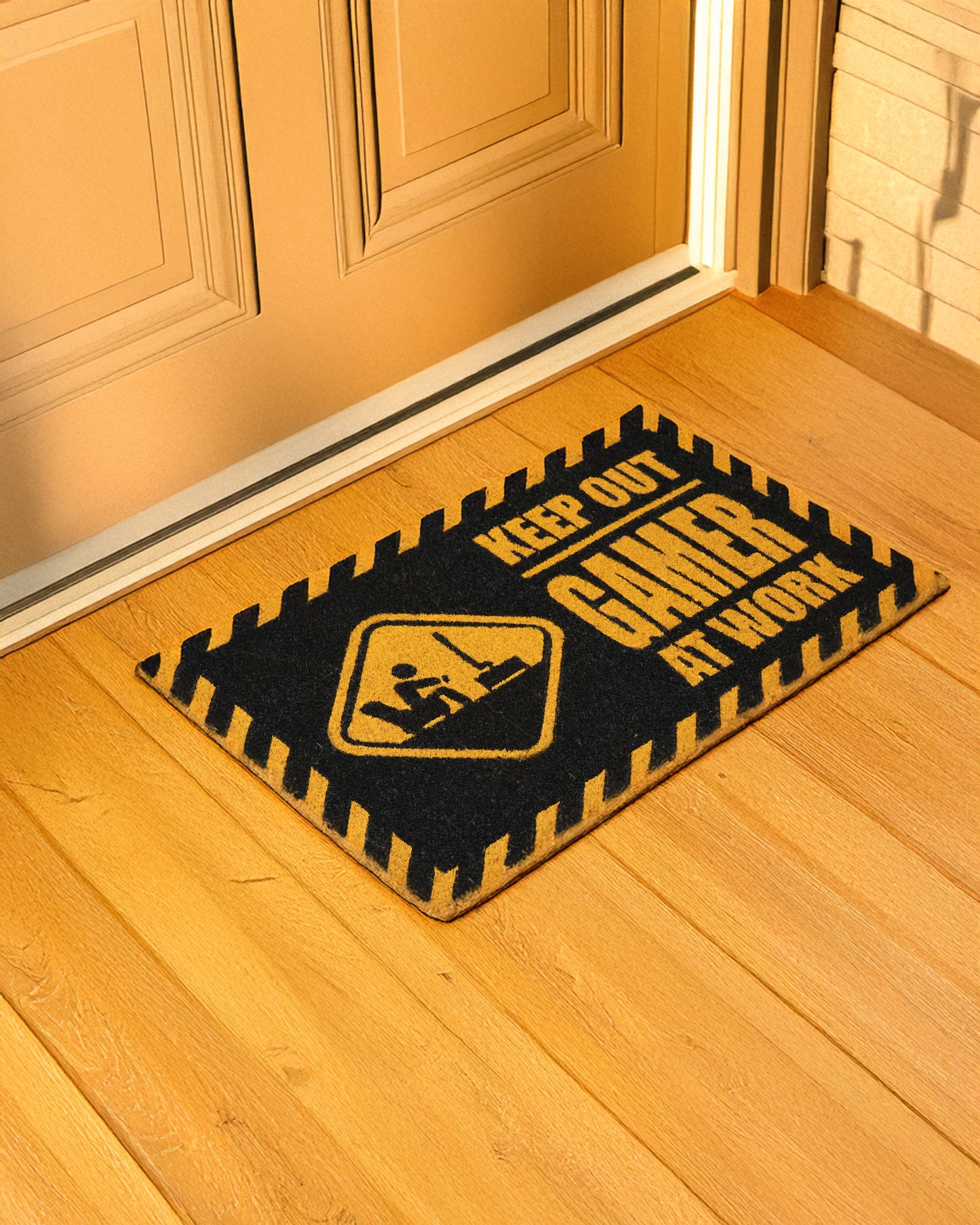 Gamer at Work Keep Out Printed Coir Door Mat 🎮🚀