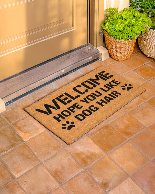 Hope You Like Dog Hair Printed Coir Door Mat 🐶✨