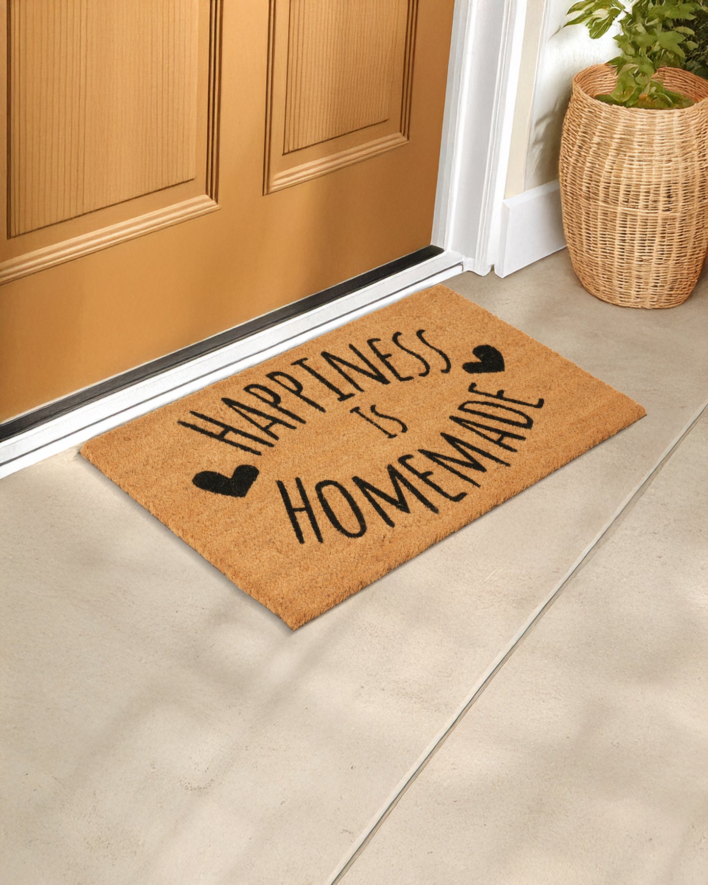 Happiness is Homemade Printed Coir Door Mat