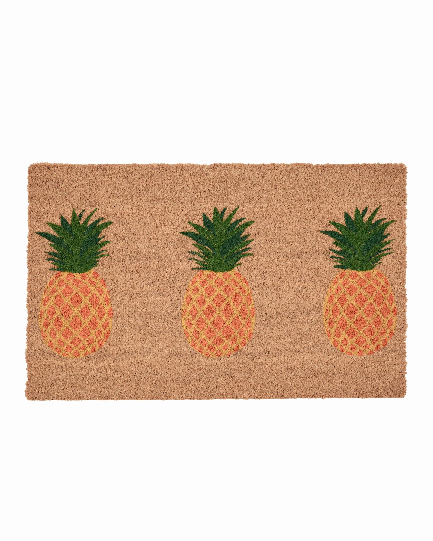 Three Pineapples Printed Coir Door Mat 🍍✨