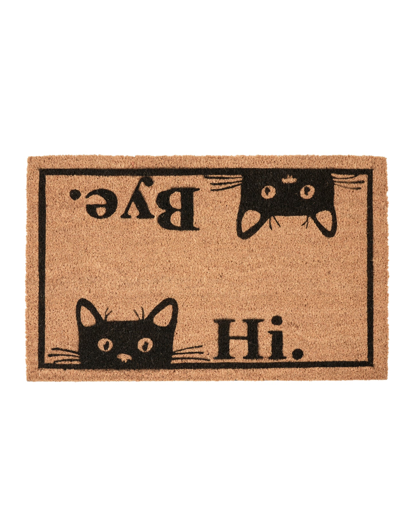 Hi Bye Cat Printed Coir Door Mat 🐱✨