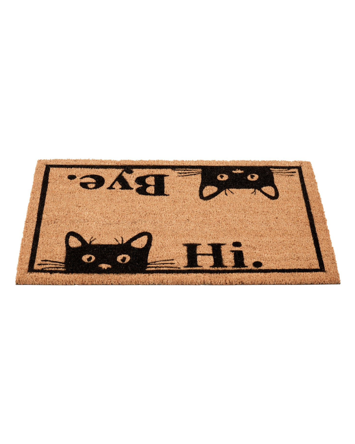 Hi Bye Cat Printed Coir Door Mat 🐱✨
