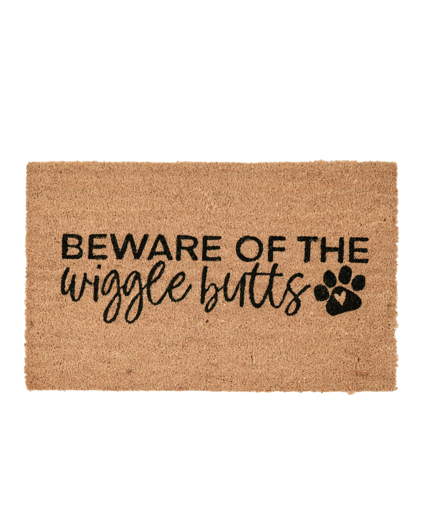Funny Warning: Wiggle Butts Printed Coir Door Mat