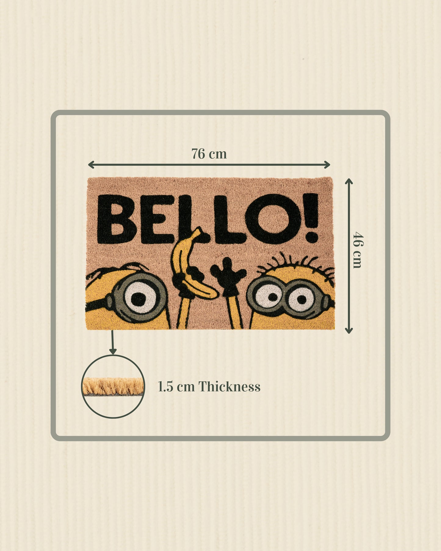 Bello Fun Greeting Printed Coir Door Mat