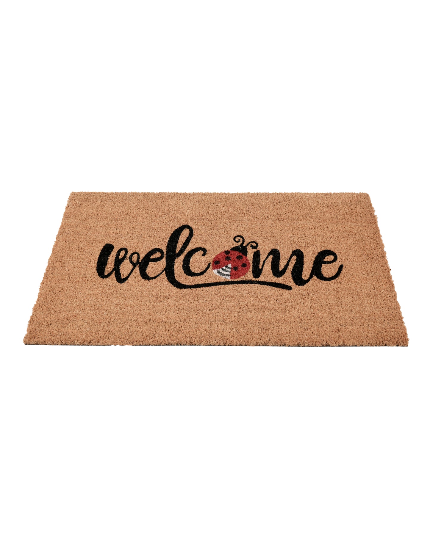Welcome with Ladybug Printed Coir Door Mat 🐞✨