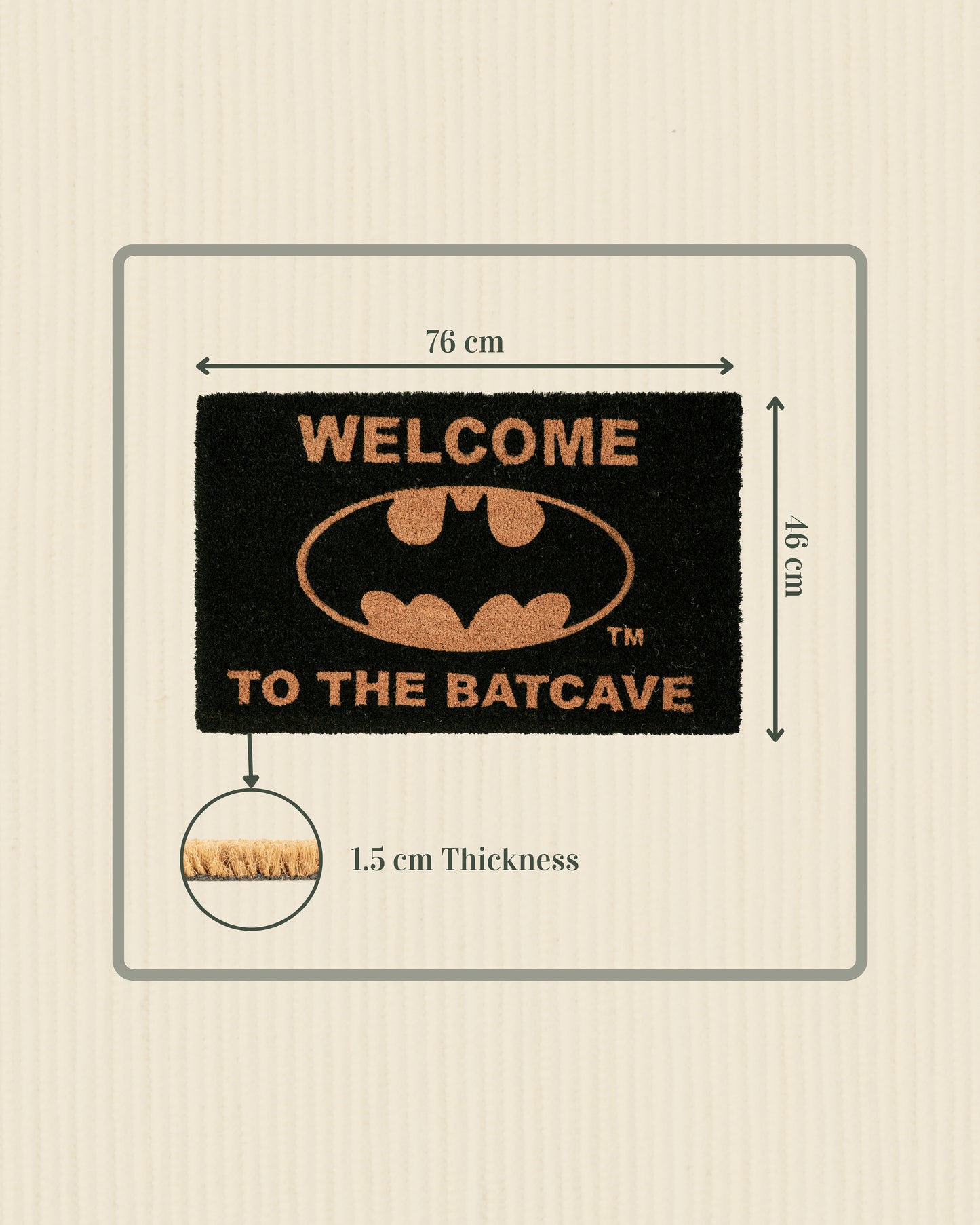 Welcome to the Bat Cave Printed Coir Door Mat 🦇✨