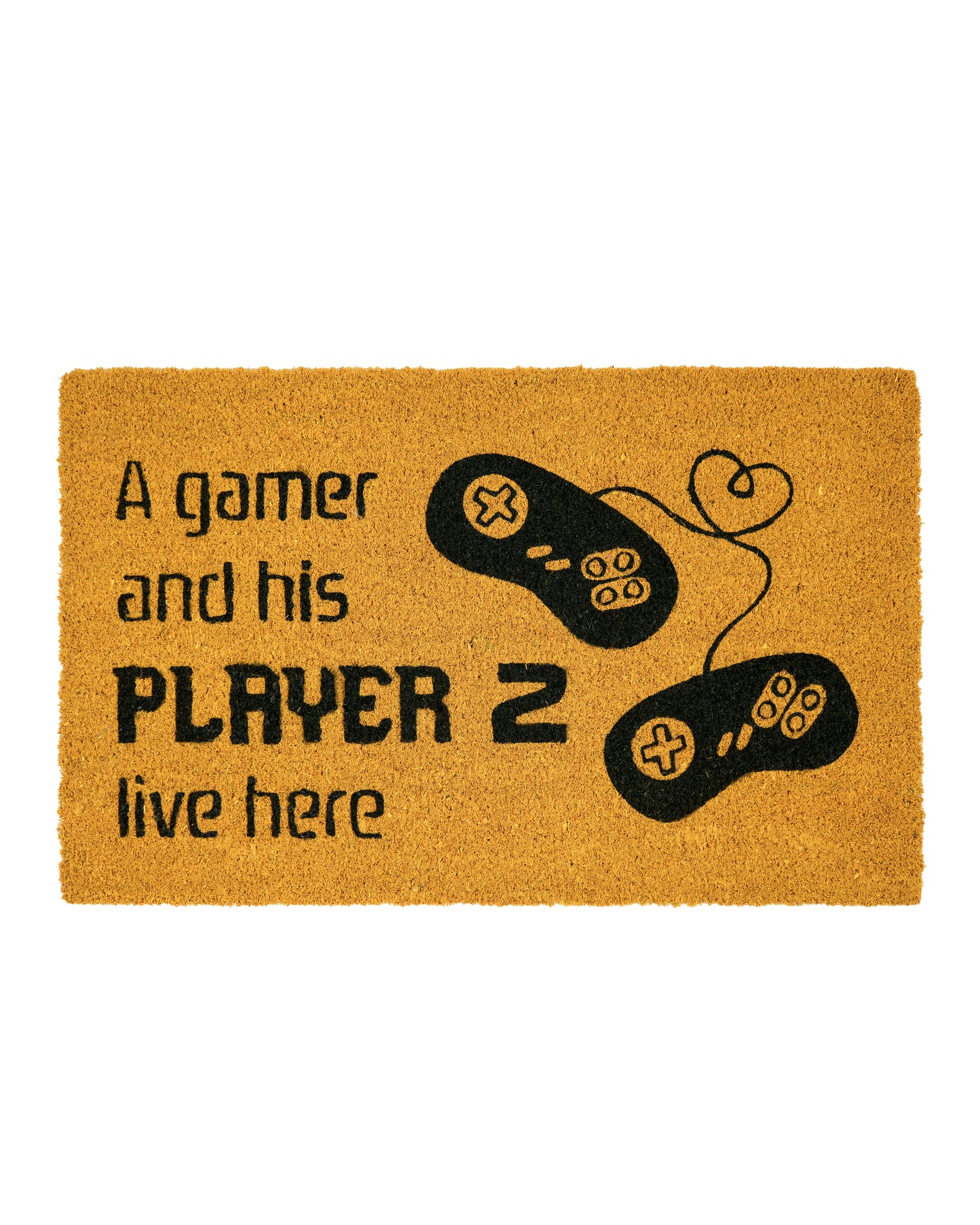 Gamer and His Player 2 Live Here Printed Coir Door Mat 🎮✨
