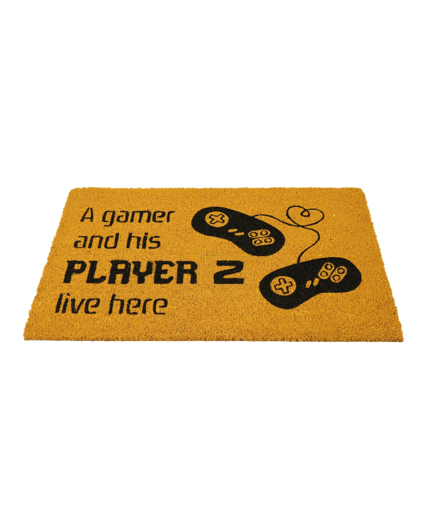 Gamer and His Player 2 Live Here Printed Coir Door Mat 🎮✨