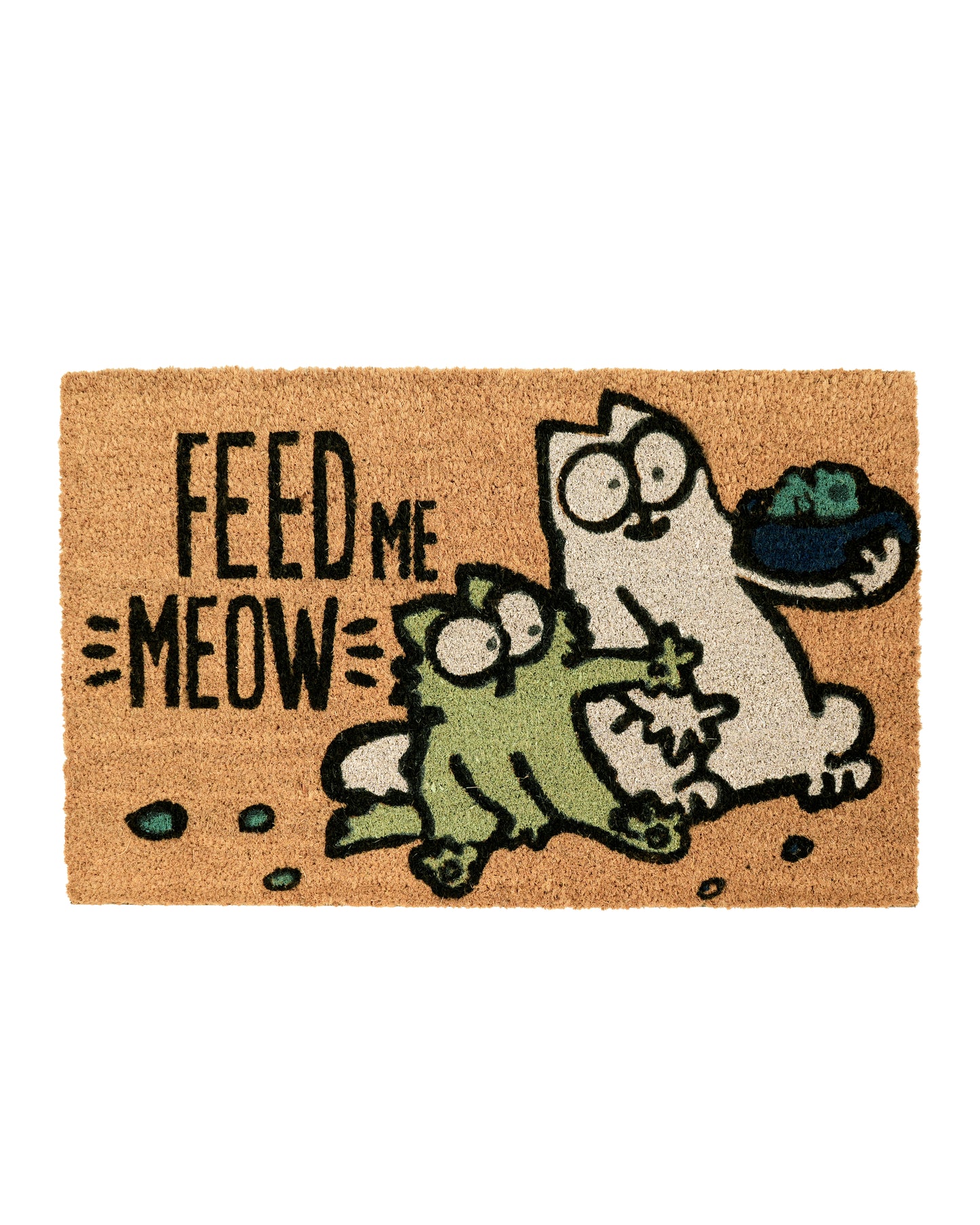 Feed Me Meow Funny Printed Coir Door Mat