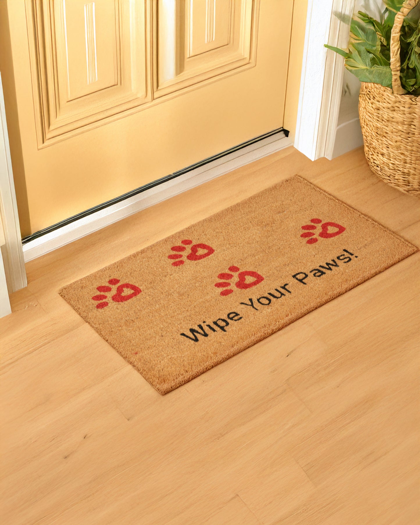 Wipe Your Paws Printed Coir Door Mat