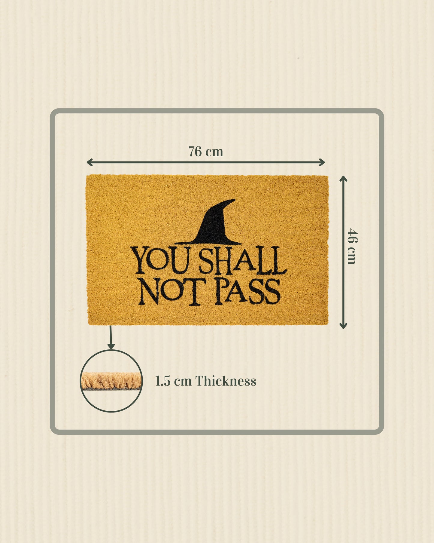 You Shall Not Pass Printed Coir Door Mat
